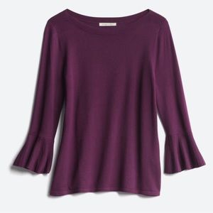 Eggplant / Aubergine, Bell-Sleeve Sweater